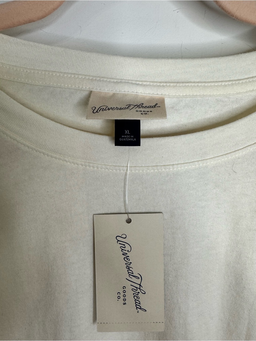 Universal Threads Ivory Oversized Cropped Top - Picture 2 of 6